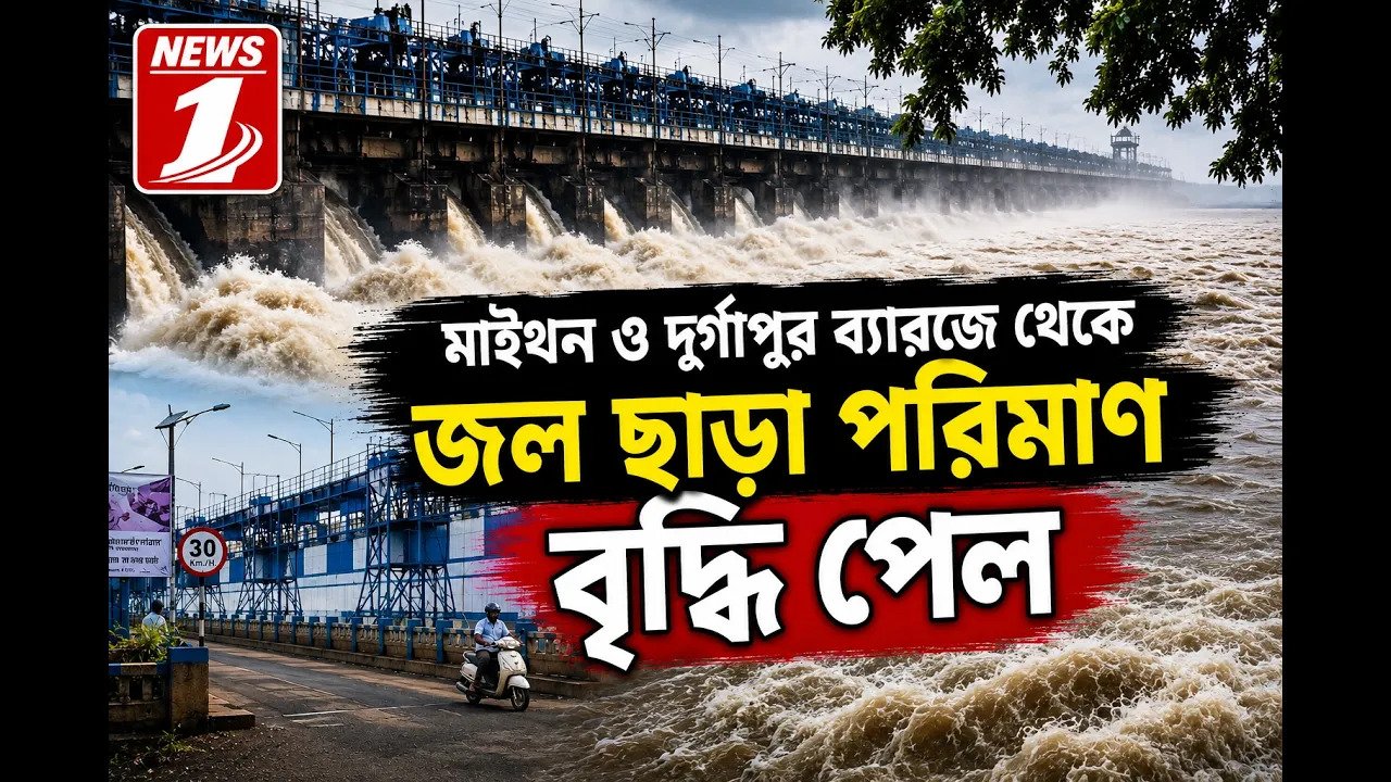 মাইথন ও দুর্গাপুর ব্যারেজ থেকে জল ছাড়া পরিমাণ বৃদ্ধি পেল!