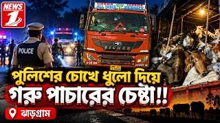 পুলিশের চোখে ধুলো দিয়ে গরু পাচারের চেষ্টা!!